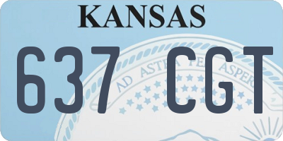 KS license plate 637CGT