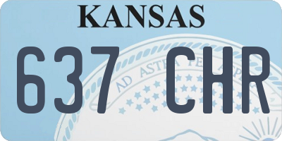 KS license plate 637CHR