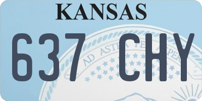 KS license plate 637CHY