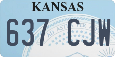KS license plate 637CJW