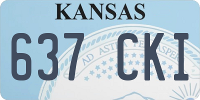 KS license plate 637CKI