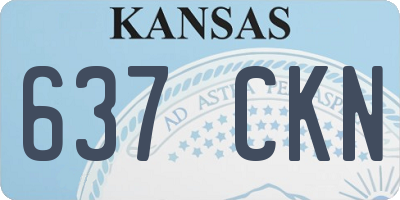 KS license plate 637CKN