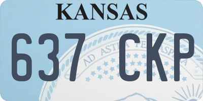 KS license plate 637CKP