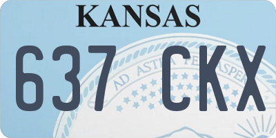 KS license plate 637CKX