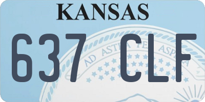KS license plate 637CLF