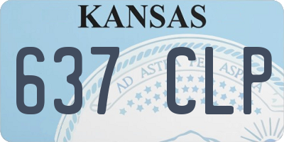 KS license plate 637CLP