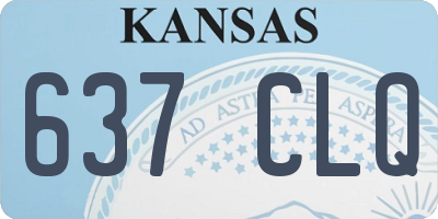 KS license plate 637CLQ