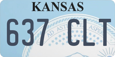 KS license plate 637CLT