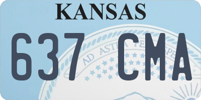 KS license plate 637CMA