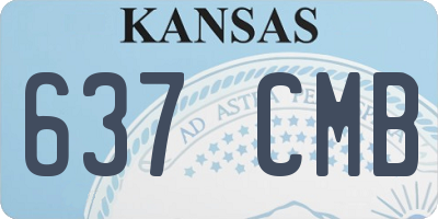 KS license plate 637CMB