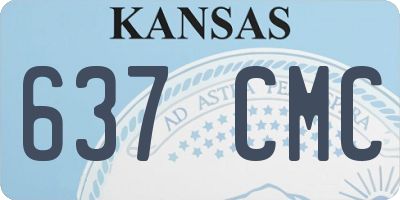 KS license plate 637CMC