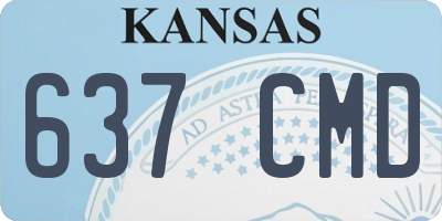 KS license plate 637CMD