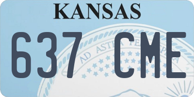 KS license plate 637CME