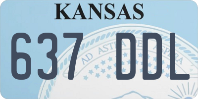 KS license plate 637DDL