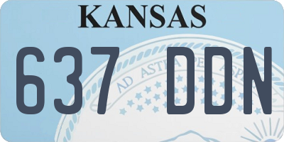 KS license plate 637DDN