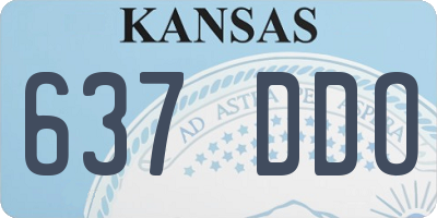 KS license plate 637DDO