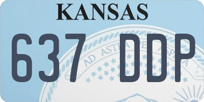 KS license plate 637DDP