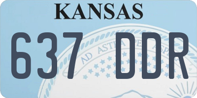 KS license plate 637DDR