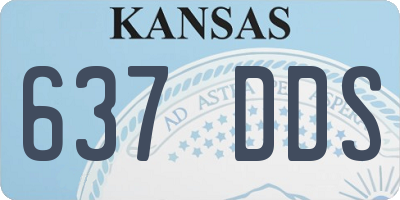 KS license plate 637DDS