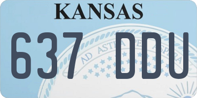 KS license plate 637DDU