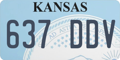 KS license plate 637DDV