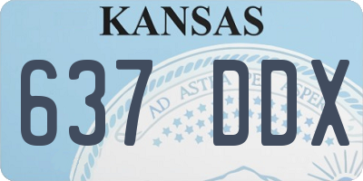 KS license plate 637DDX