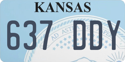 KS license plate 637DDY