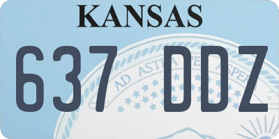 KS license plate 637DDZ