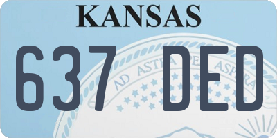 KS license plate 637DED