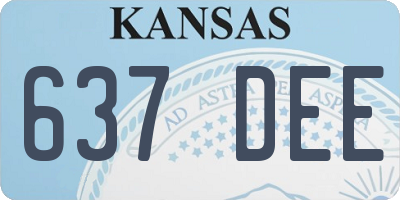 KS license plate 637DEE