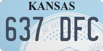 KS license plate 637DFC