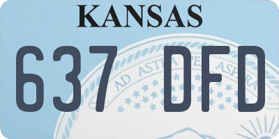 KS license plate 637DFD
