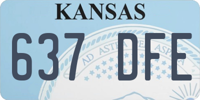 KS license plate 637DFE