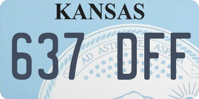 KS license plate 637DFF
