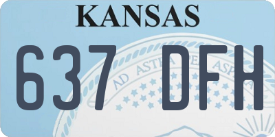 KS license plate 637DFH