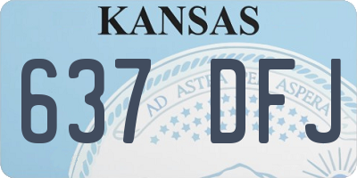 KS license plate 637DFJ