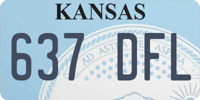 KS license plate 637DFL