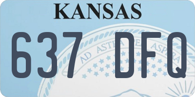 KS license plate 637DFQ