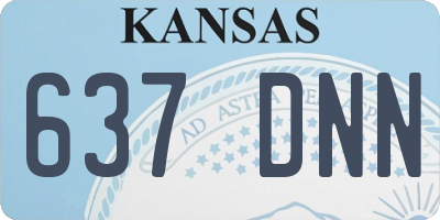 KS license plate 637DNN