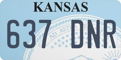 KS license plate 637DNR