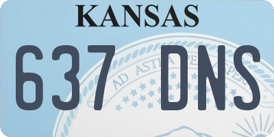 KS license plate 637DNS