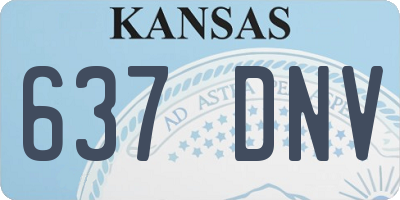 KS license plate 637DNV