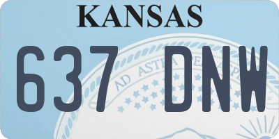 KS license plate 637DNW