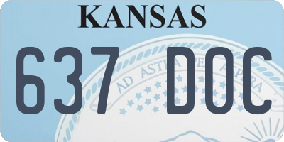 KS license plate 637DOC