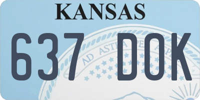KS license plate 637DOK