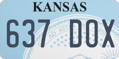 KS license plate 637DOX