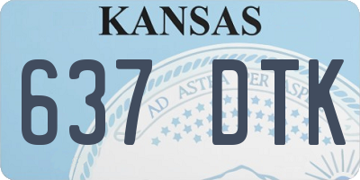 KS license plate 637DTK