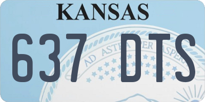 KS license plate 637DTS