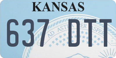 KS license plate 637DTT