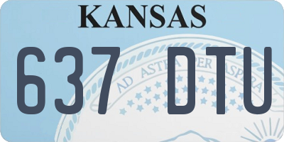 KS license plate 637DTU